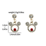 Load image into Gallery viewer, 1pair Disney Mickey Mouse Luxury With Zircon Ear Studs Earrings for Women Ear Accessories Gifts
