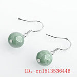 Load image into Gallery viewer, 925 Silver Natural Myanmar Emerald Jade Circular 10mm Beads Earrings Original DIY By Hand Accessories Women Luck Gifts Jewelry
