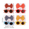 2Pcs/set Kids Summer Round Sunglasses Bows Headband Gift Sets Children Lovely Glasses Protection Hair Accessories for Girls