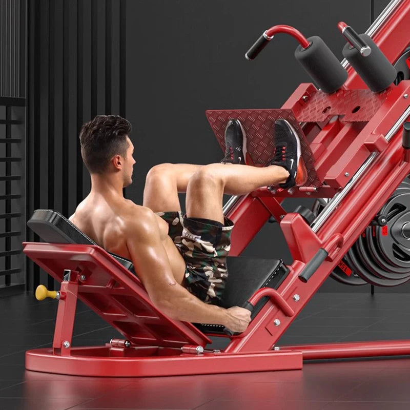 45° inverted pedal machine, gym-specific incline squat machine, home leg strength fitness equipment, Hack squat machine