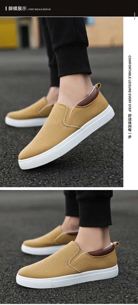 Men Shoes Canvas Sneakers Flats Lace up Leisure Loafers Fashion Comfort Rubber Sole Non Slip Sneakers 45 45 47 48 Large Size