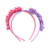 1PC Cute Hairband Kids Princess Headwear Boutique Triple Satin Flowers with Zircon Hair Accessories Head Hoop for Girls Headband