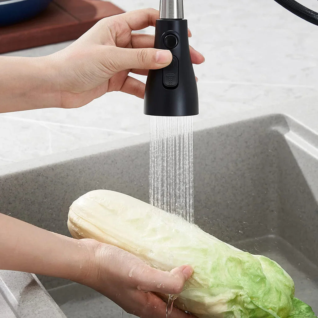 G1/2 Kitchen Pull Out Faucet Head Chrome Shower Nozzle Sprayer Bathroom Sink Tap Replacement Accessory Male Threads Head Aerator