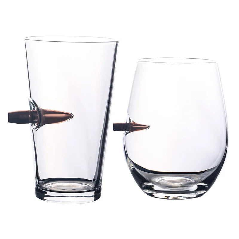 Bar accessories shooting bullet head glass beer glass whisky glass foreign wine bar decoration home brewing bar utensils