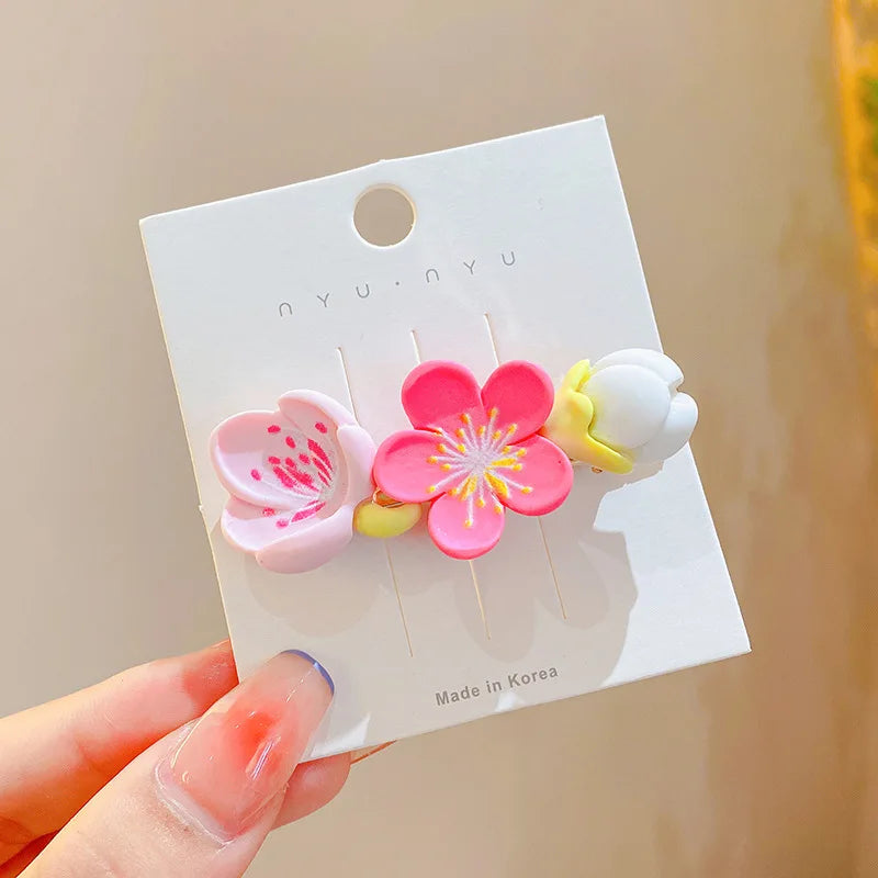 Small Flowers Hair Clips Baby Girls Cute Hair Accessories Children Hair Grips Kids Hair Wear Barrettes Toddler Hairpins Headwear