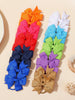 20PCS/Set New Bowknots Elastic Hair Bands for Girls Hair Rope Hair Tie Ponytail Holder Kids Baby Hair Accessories New Year Gift