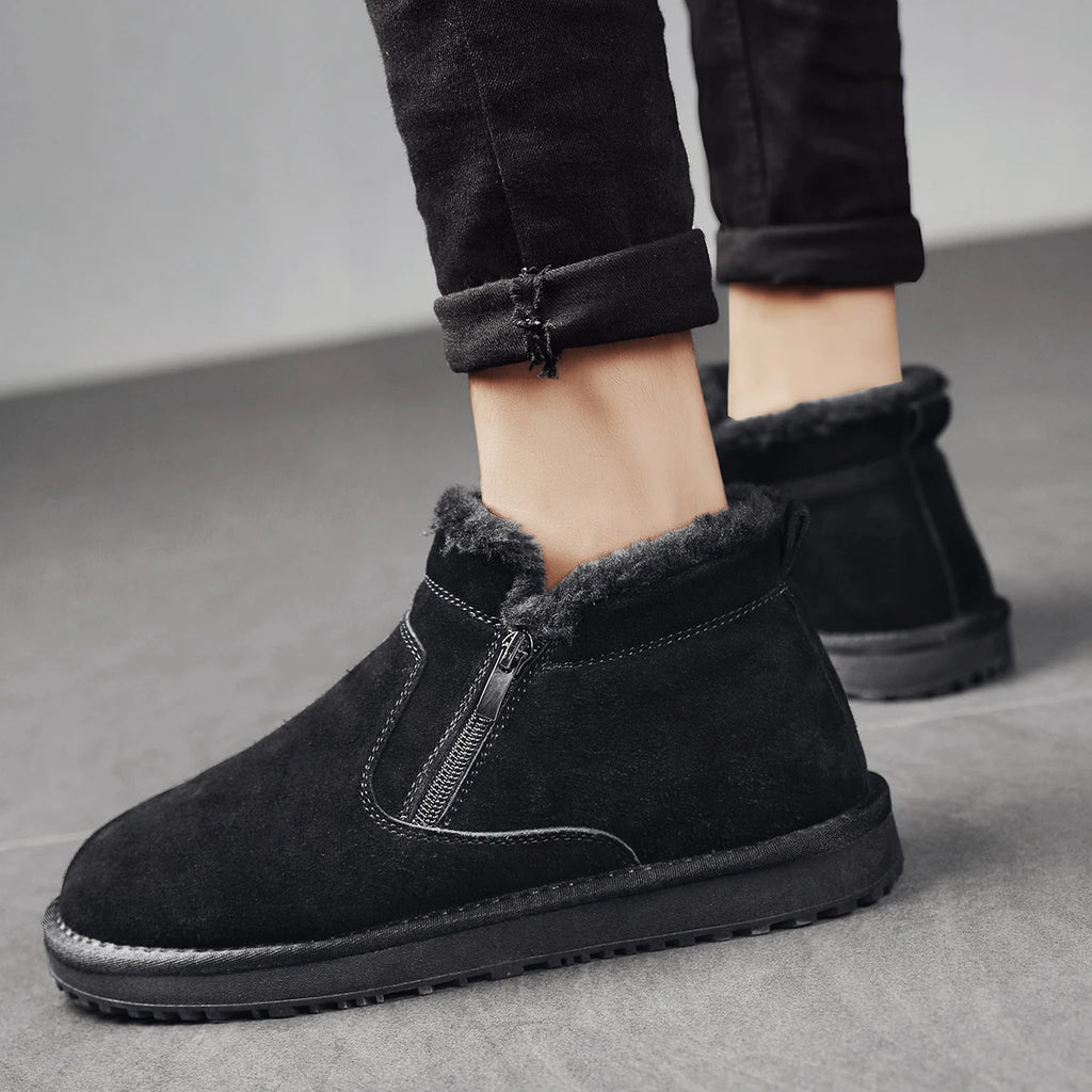 Winter snow boots Cotton shoes plus cashmere warm boots plus cotton men's shoes fashion shoes outdoor