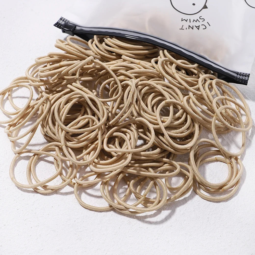 30/50pcs High Elastic Rubber Band for Women Girls Black Hair Tie Kids Children Wide Ponytail Holder Hair Accessories Wholesale