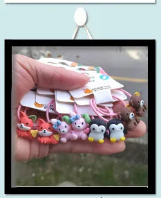 2PCS New Cartoon Series Girls Cute Kids Elastic Hair Bands Children Hair Ties Princess Hair Accessories Baby Headwear