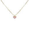 Trend Unique Design Elegant Delicate Pink Love Zircon Clavicle Necklace Women Jewelry Party Gift