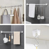 2/4pcs Curtain Rod Holder Clamp Hooks Adjustable Self Adhesive Clothes Rail Bracket 360 Rotation Home Kitchen Accessories