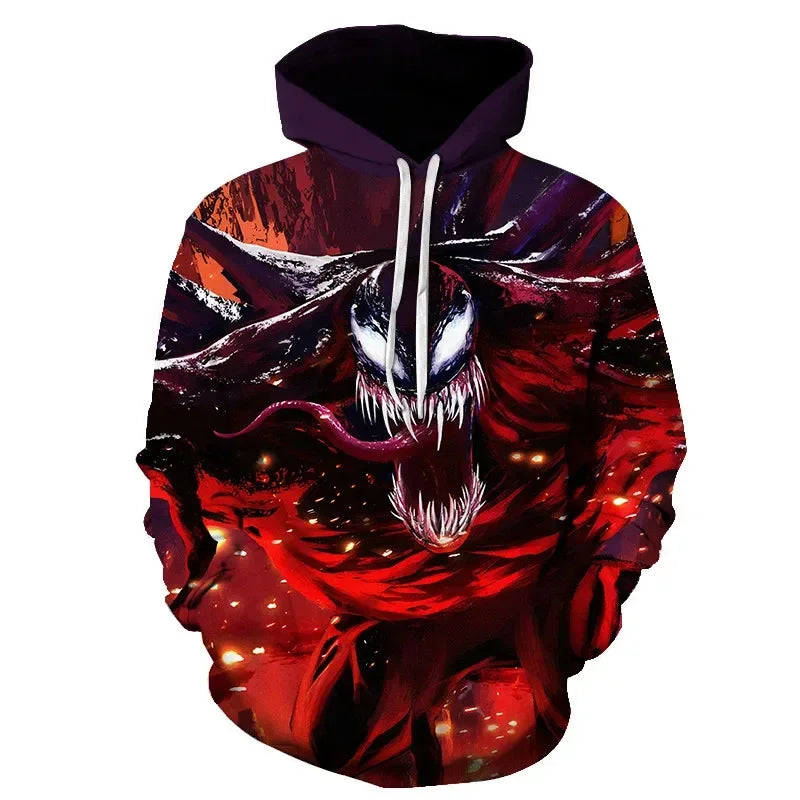 Superhero Venom 2 Hoodie Cosplay Eddie Edward Brock 3D Printed Hoodies Sweatshirt Tops