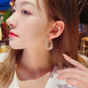 New High-end Atmosphere Decoration Shine Fashion Women Temperament Personality Exaggerated Earring Wedding Jewelry Birthday Gift