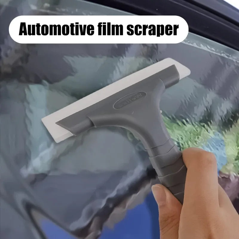 Multifunctional Car Window Cleaning Wiper Car Glass Film Scraper Windshield Silicone Blade Cleaning Accessories Plastic Handle