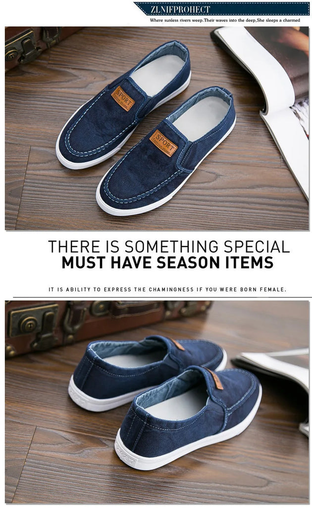 Canvas Shoes Men Casual Slip on Skate Shoes Breathabele Student Youth Sport Fashion Sneakers Va non-slip Walking Shoes