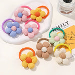 Load image into Gallery viewer, 2Pcs/lot Lovley Flower  Ponytail Elastic Hair Bands for Girl Children Hair Ties Cartoon Kids Hair Accessories Baby Headwear
