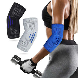 Men Women Marathon Outdoor Sport Gym Sports Wristband Pad Elbow Silicone Support Elbow Protector Arm Sleeve Guard