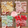 10Pcs/Set Big Bow Flower Elastic Hairbands Children Girls Sweet Hair Ties Fashion Headbands Hair Accessories Rubber Band For Kid