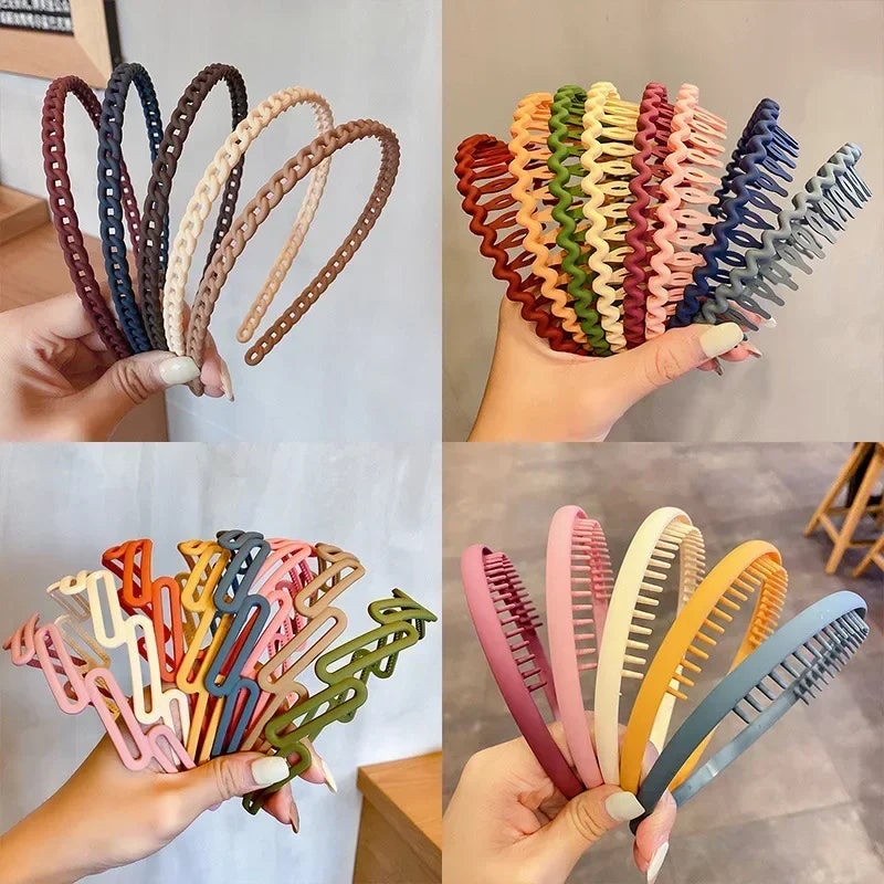 Korean Basic Head Band Girls Comb Hair Pin Frosted Hair Hoop Children Headwear Girls Kids Women Hair Accessories