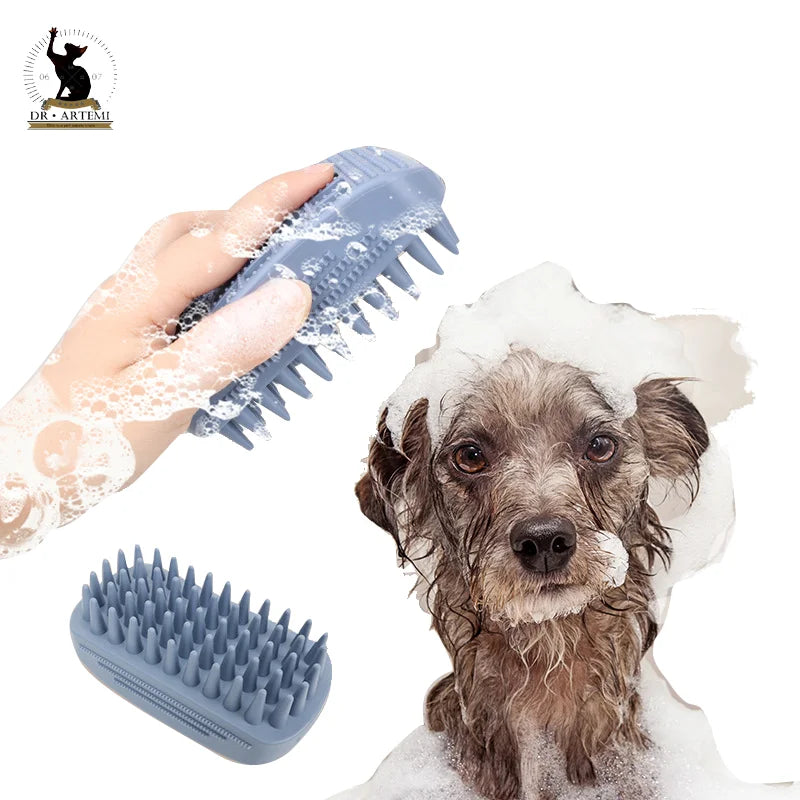 Pet Rubber Massage Removal Comb, Grooming Safety Brush, Dog and Cat Bath Accessories, Comb Tool