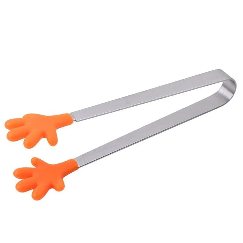 3pcs PP Food Tong Vegetable Clip Kitchen Tongs Non-slip Cooking Clip Clamp BBQ Salad Tools Silicone Grill Kitchen Accessories