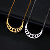 Skyrim Moon Phase Necklace Stainless Steel Choker Fashion Elegant Women Witch Crescent Moon Jewelry Gift Celestial Moonology