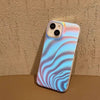 Blue light vortex pattern soft phone case for iPhone 11 12 13 14 15 Pro Max Plus Laser gradient shockproof silicone phone cover