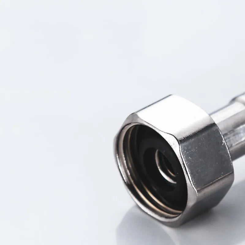 Faucet accessories 2PCS 60cm stainless steel nylon braided hose bathroom heat-resistant faucet basin sink kitchen hose G1/2 G3/8