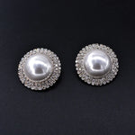 Load image into Gallery viewer, Big Crystal Pearl Stud Earring for Women Luxury Shiny Round Earring Fashion Jewelry Luxury Accessories Bridesmaid Gift
