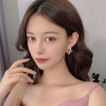 Load image into Gallery viewer, Fashion Matt Metal Flower Stud Earrings Cold Wind Temperament Simple Trendy Statement Earrings for Girls Gift Jewelry
