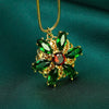 Valily Anastasia NecklaceTogether In Paris Emerald Stone Flower Necklace Lost Princess Inspired Pendant Necklace for Women