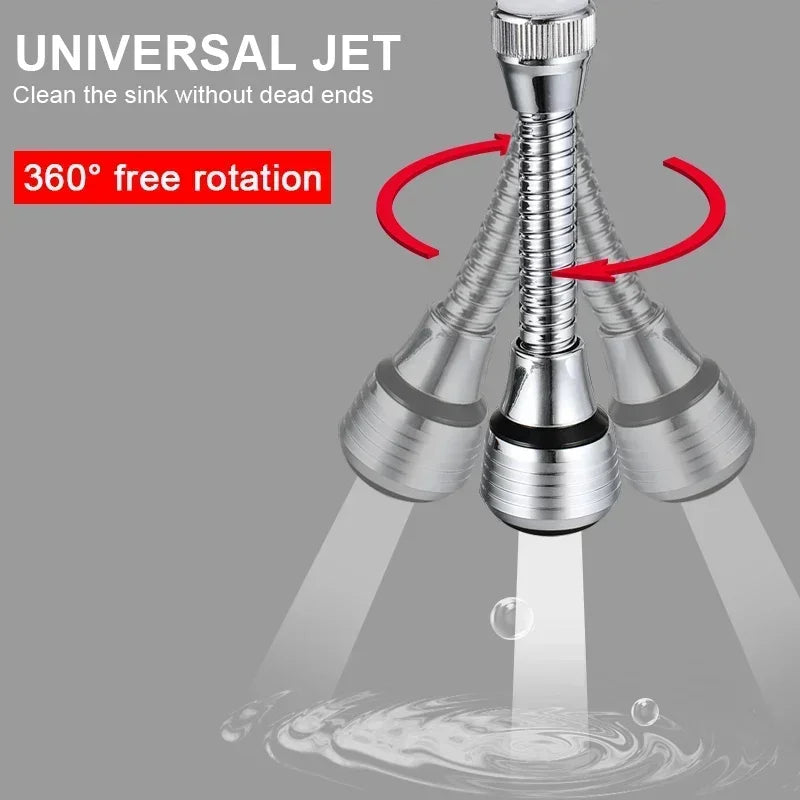 360 Degree Swivel Kitchen Faucet Aerator Adjustable Dual Mode Sprayer Filter Diffuser Water Saving Nozzle Faucet Connector