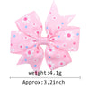 20pcs/lot Printed Flower Hair Bows With Clip For Baby Girls Grosgrain Ribbon Boutique Hair Clip Barrettes Hair Accessories 039