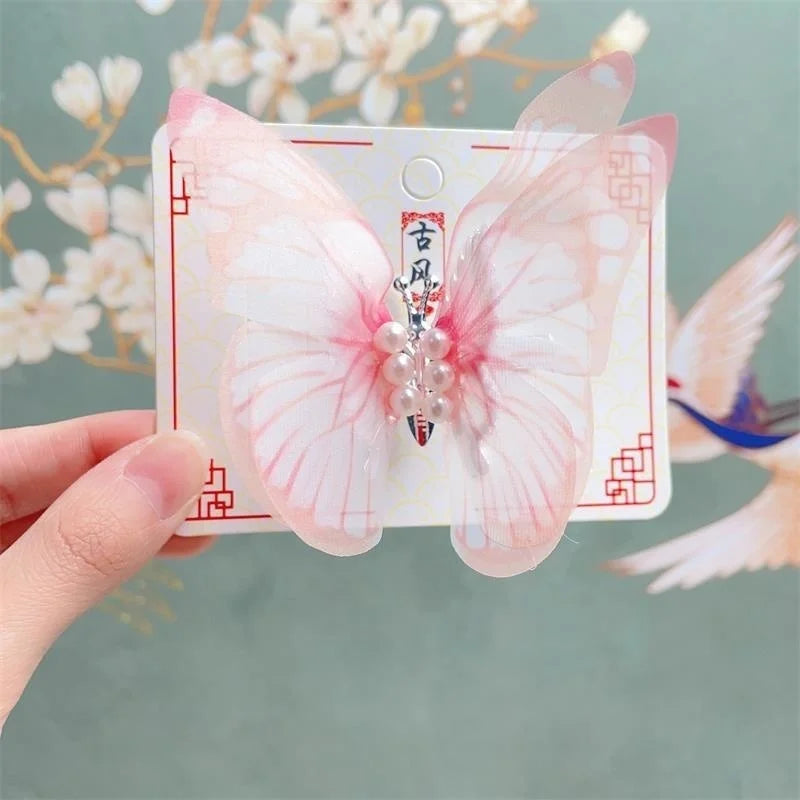 1PCS New Moving Dreamlike Butterfly Baby Hairpins Girls Hair Clips Kids Headwear Children Cute Hair Accessories