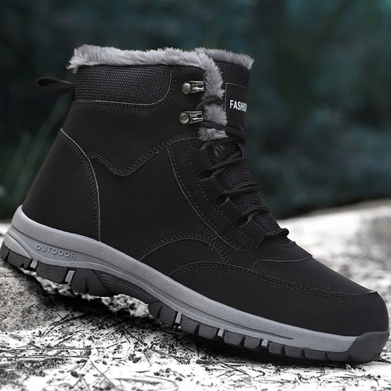 Men's Shoes Snow Boots Women's Platform Plus Size Sneakers Fashion Waterproof Casual Shoes Winter Fur Warm Ankle Boots Big Size