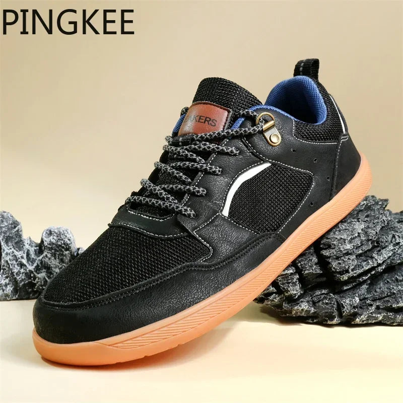 PINGKEE Minimalist Athletic Sneakers Wide Feet ToeBox Barefoot Shoes Men Women Fitness Trailing Synthetic Upper Male Footwear