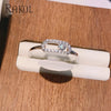 RAKOL Gothic Hollow Out Square Bridal Cubic Zirconia Open Rings for Women Fashion Student Unusual Jewelry