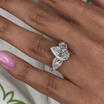 Load image into Gallery viewer, Huitan Pear Cubic Zirconia Crystal Rings for Women Luxury Fashion Wedding Engagement Accessory Temperament Elegant Lady Jewelry
