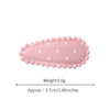 6Pcs Kids Mini Print Waterdrop Shape BB Hair Clip Cute Hair Accessories Hairpin Side Girls Hairgrip Barrette Children Headwear