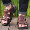 Sandals Men's New Beach Shoes Cowhide Slippers Outdoor Non-Slip Thick Soled Genuine Leather Sandals Summer Sandals Men's 2024