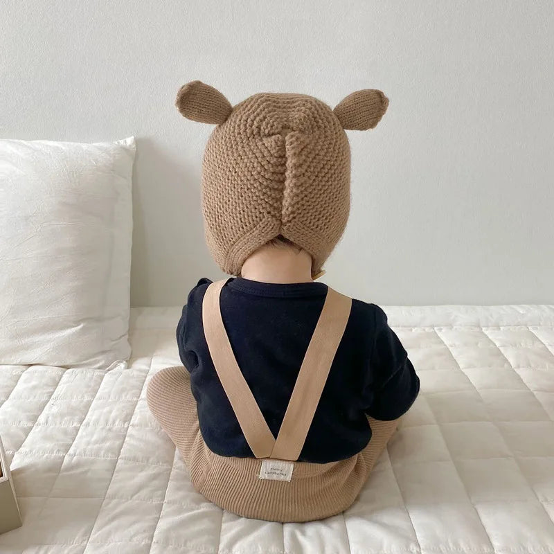 0-2 Years Baby Hat Autumn Winter Ear Rabbit Knitted Kids Hat Baby Girls Baby Boys Cute Wool Hat  Baby Accessories Newborn