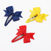 2Pcs/Lot Solid Color Bows Hair Clip For Kids Girls Ribbon Bowknot BB Clip Cute Baby Barrettes Hairpins Headwear Hair Accessories