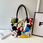 Load image into Gallery viewer, Disney Cute Donald Duck Large Capacity Mummy Bag Stitch Canvas Bag Women's Single Shoulder Simple Student Handbag School Bag
