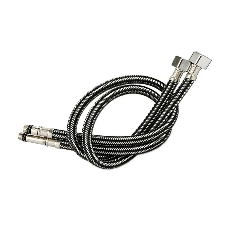 Faucet accessories 2PCS 60cm stainless steel nylon braided hose bathroom heat-resistant faucet basin sink kitchen hose G1/2 G3/8