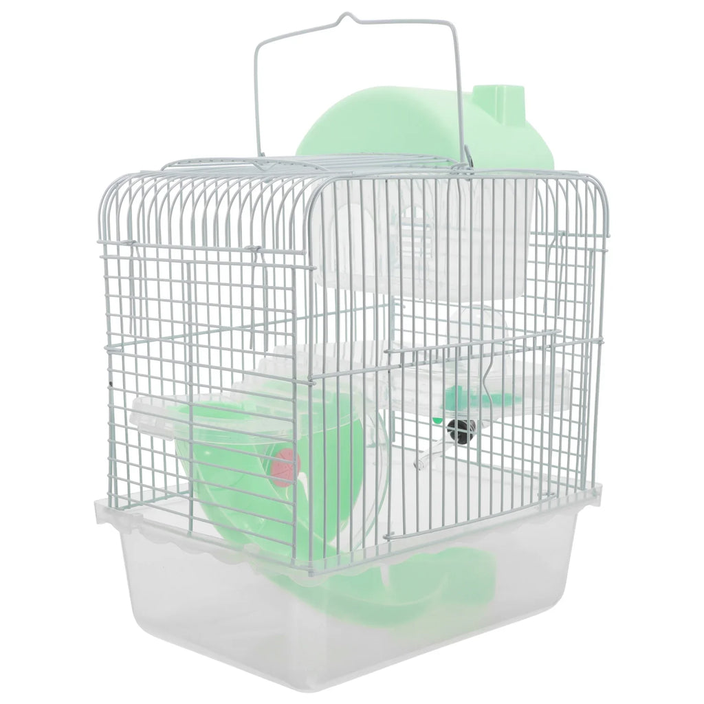 Hamster Cage Chinchilla Cages Mouse for Pet Mice Large Guinea Pig Rat Accessories Small Double-deck Double-layer Hideout Toy