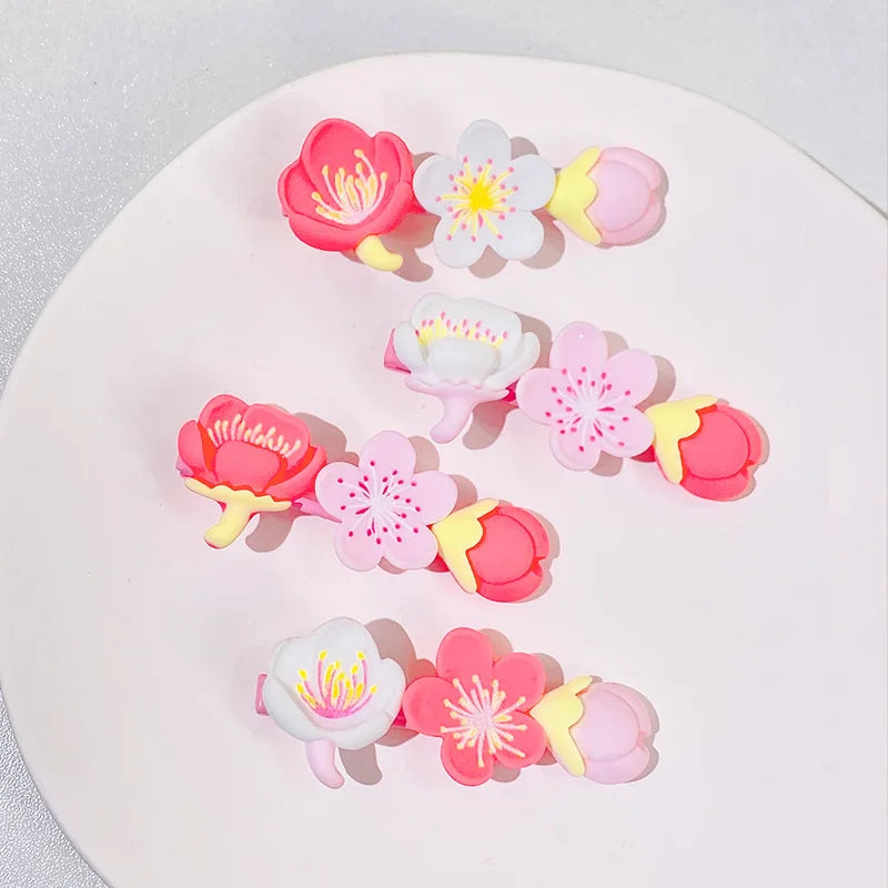 Small Flowers Hair Clips Baby Girls Cute Hair Accessories Children Hair Grips Kids Hair Wear Barrettes Toddler Hairpins Headwear