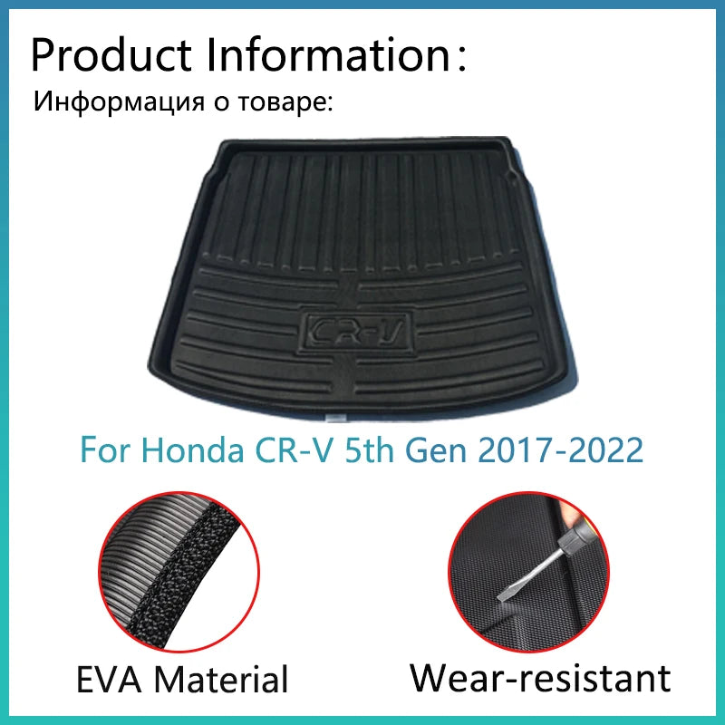 For Honda CR-V CRV CR V 2017 2018 2019 2020 2021 2022 Car Accessorie EVA Trunk Mat Floor Tray Liner Cargo Boot Carpet Waterproof