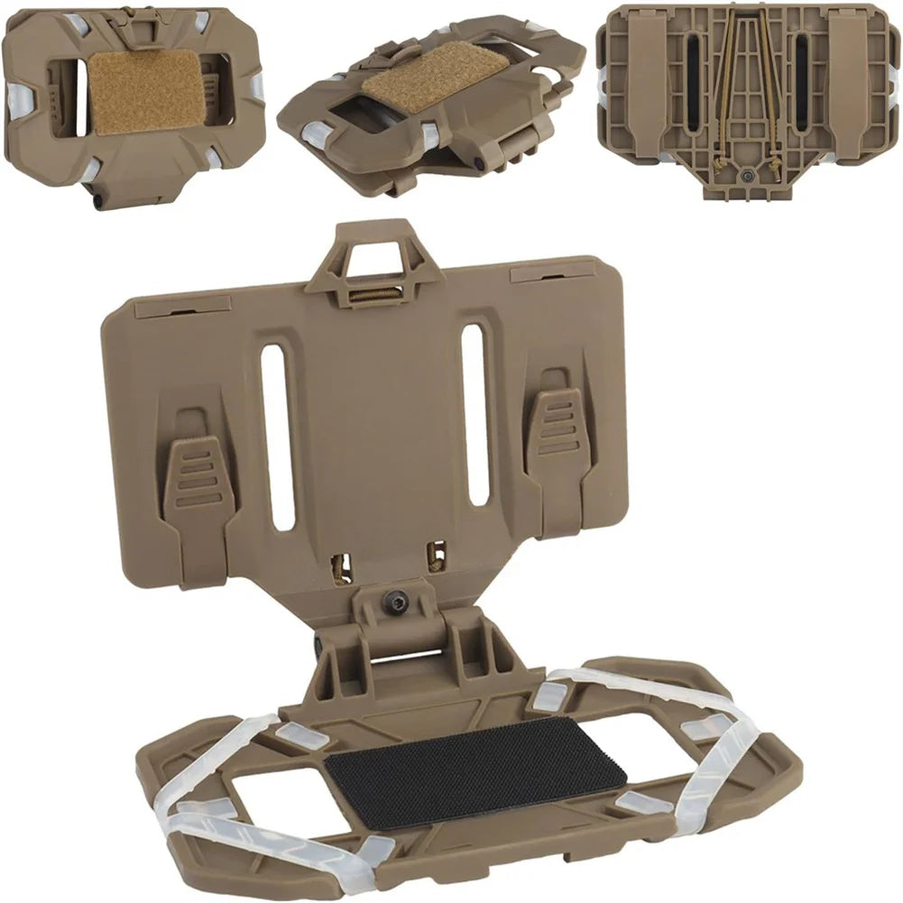 Plate Carrier Phone Mount Vest Phone Holder Foldable MOLLE Navigation Phone Carrier Board For Screen Size 4.7"-6.7"
