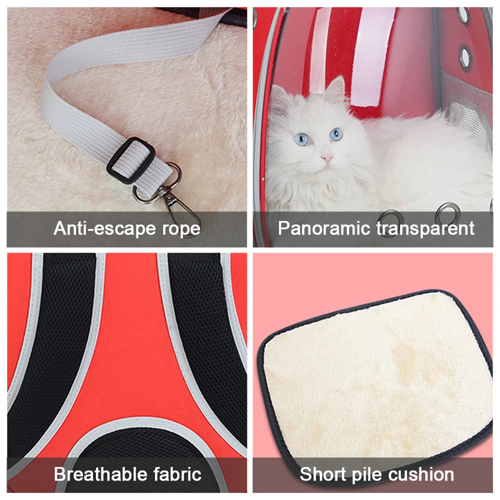 Cat Carrier Bag Outdoor Pet Shoulder bag Carriers Backpack Breathable Portable Travel Transparent Bag For Small Dogs Cats