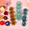 5/3Pcs Children Handmade Chiffon Petals Poppy Flower Hair Clips Rolled Rose Fabric Hair Flowers for Kids Girls Hair Accessories